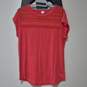 Diadora Coral Red Short-Sleeve Knit Tee